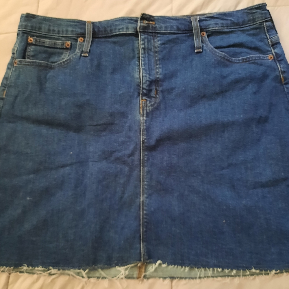 J. Crew mercantile jean skirt